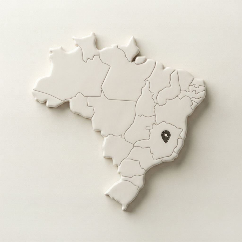 Mapa do Brasil indicando atendimento nacional